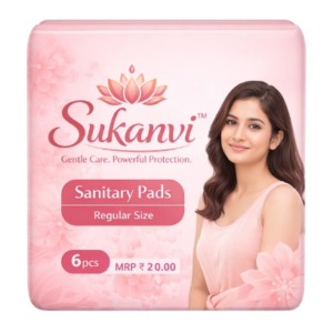 Sukanvi™ Cotton Fluffy Straight (Regular) Sanitary Pads