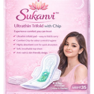 Sukanvi™ Ultrathin Trifold Sanitary Pads with Chip (240 mm)